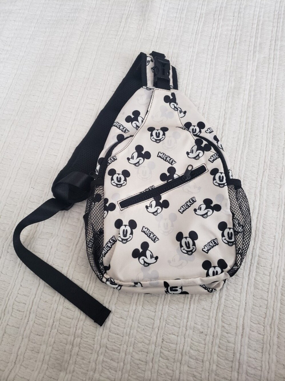 Disney Mickey Mouse Black and White Sling Bag New New